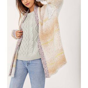Free People Multicolor Open-Front Cardigan